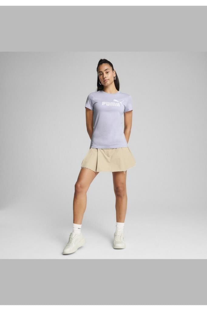Puma Ess No1 Logo Kadın Tişört Buz Mavi 68237147 M