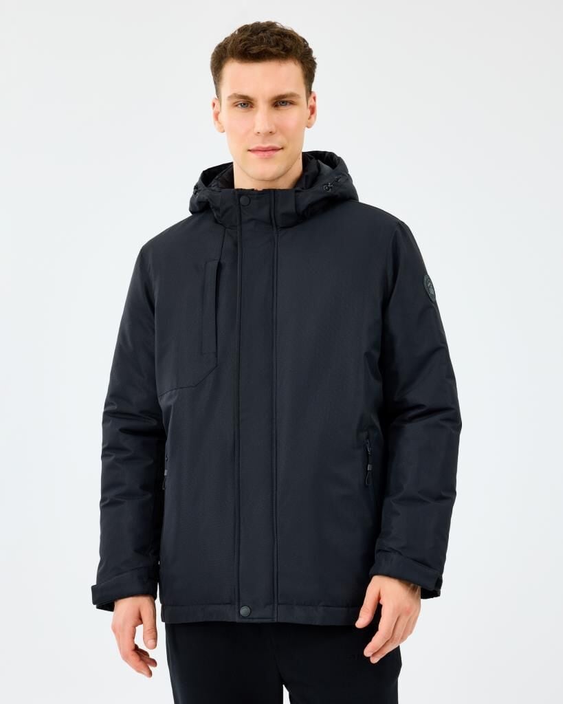 Skechers M Coated Jacket Erkek Mont Siyah S242046-3817