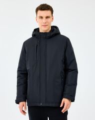 Skechers M Coated Jacket Erkek Mont Siyah S242046-3817