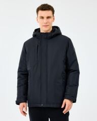 Skechers M Coated Jacket Erkek Mont Siyah S242046-3817