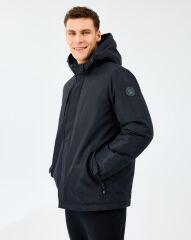Skechers M Coated Jacket Erkek Mont Siyah S242046-3817