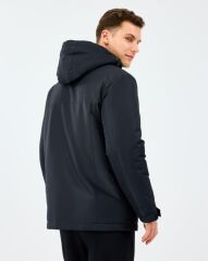 Skechers M Coated Jacket Erkek Mont Siyah S242046-3817