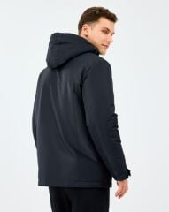 Skechers M Coated Jacket Erkek Mont Siyah S242046-3817