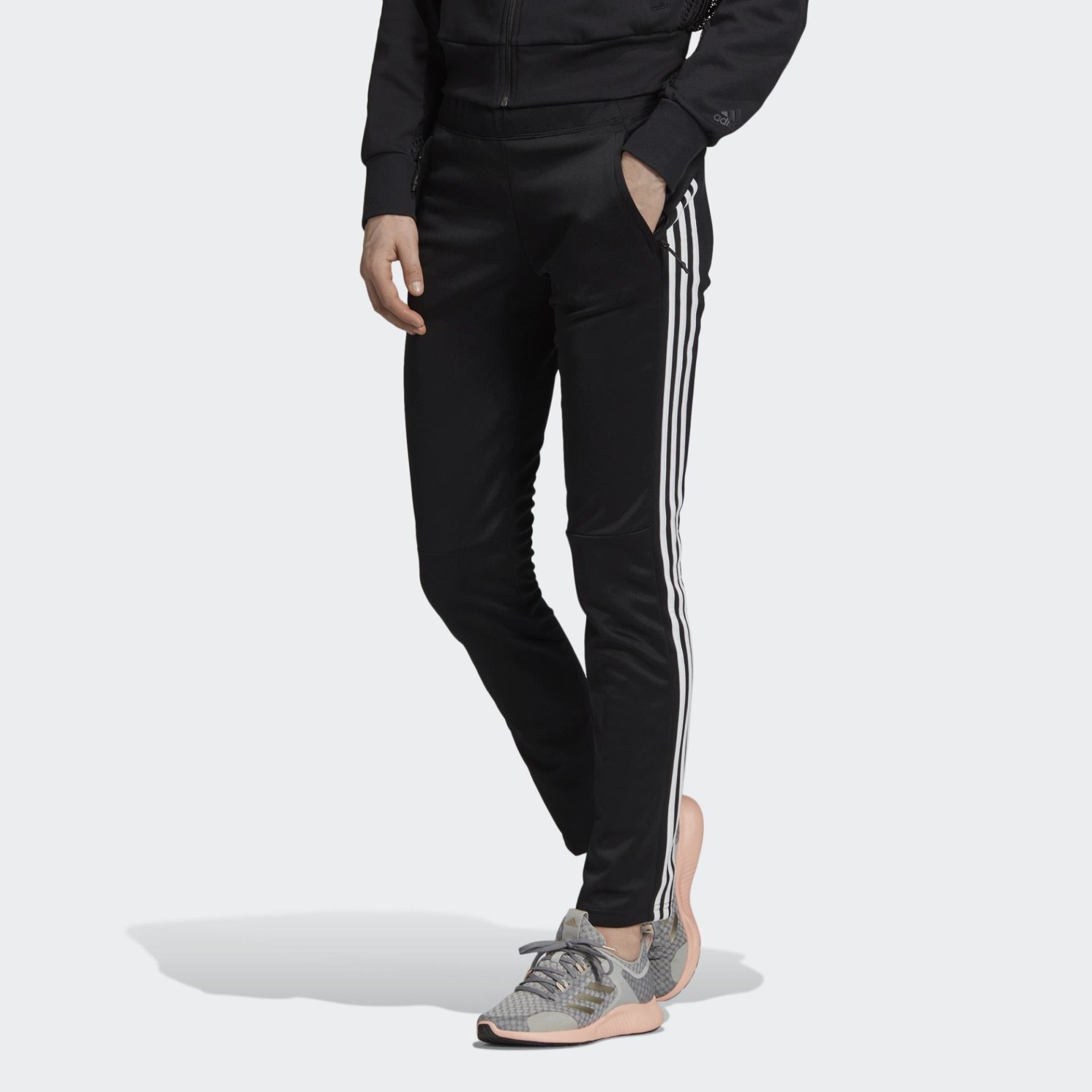 Adidas 3 Stripes Skinny Kadın Siyah Eşofman Altı EI6182