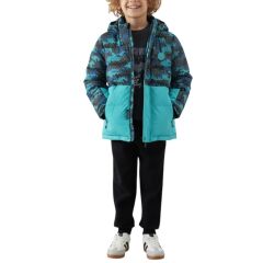 Skechers B Puffer Jacket Erkek Çocuk Mont Turkaz SK2520047-3953