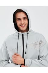 Skechers 2xi-lock M Full Zip Hoodie Sweatshirt Erkek Gri S241035-035