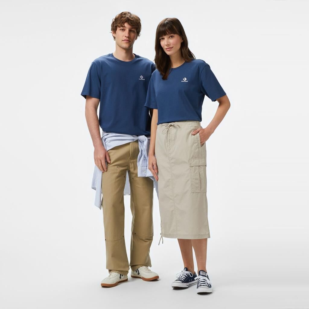 Converse Unisex Lacivert T-Shirt - 10023876.410