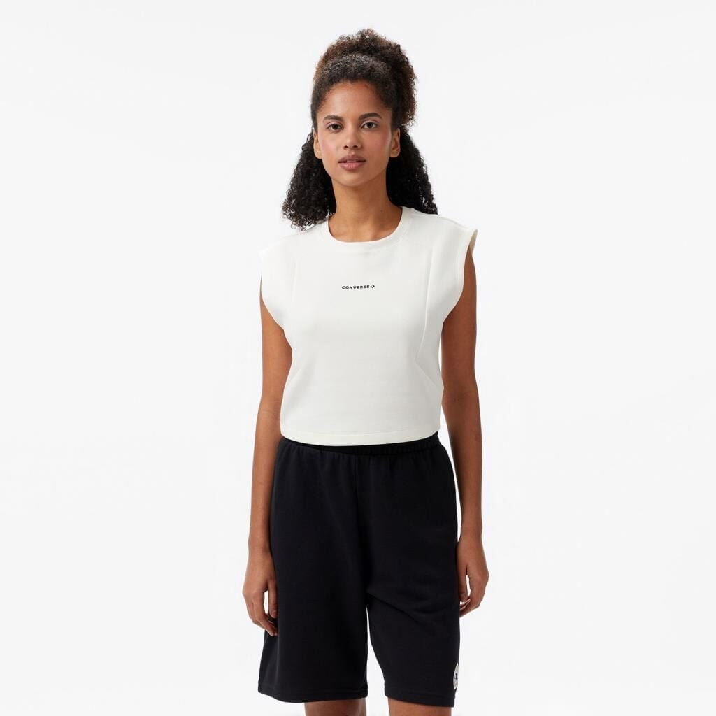 Converse Star Chevron Baskılı Kadın Krem T-Shirt - 1002013T.286