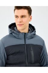 Skechers M Padded Jacket Erkek Mont Gri S242033-3998