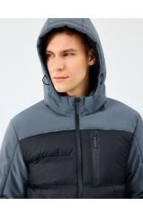 Skechers M Padded Jacket Erkek Mont Gri S242033-3998