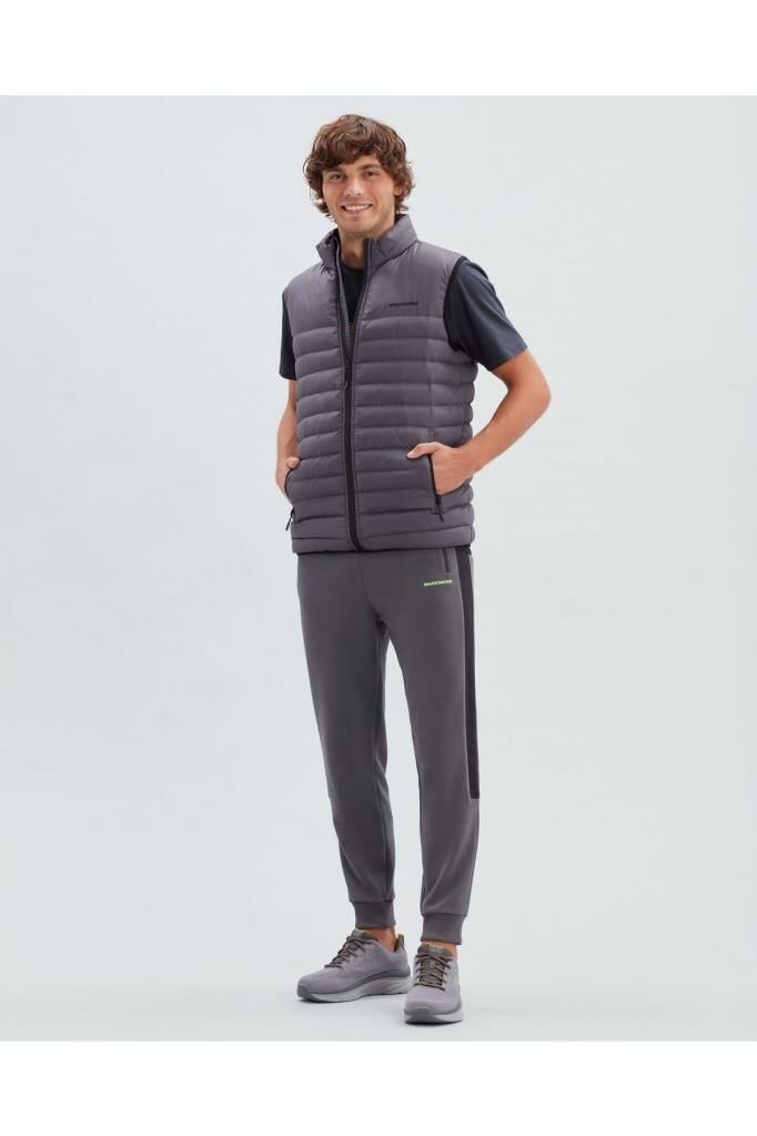 Skechers M Essential Vest Erkek Dark Gray Yelek - S202174-040