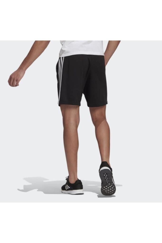 Adidas Essentials French Terry 3-Stripes Erkek Siyah Şort GK9597