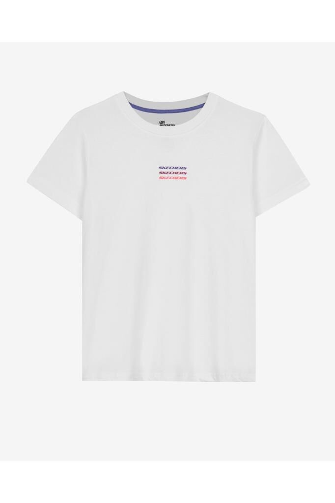 Skechers Essential W Short Sleeve T-shirt Kadın Kırık Beyaz S241006-102