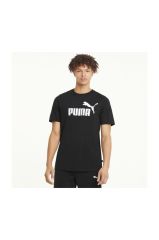 Puma Ess Logo Tee Erkek T-shirt Black 58666601
