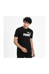Puma Ess Logo Tee Erkek T-shirt Black 58666601