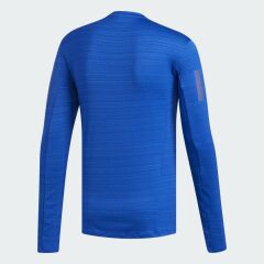 Adidas Erkek Uzun Kollu Koşu Tişörtü Spor Mavi Dw5829