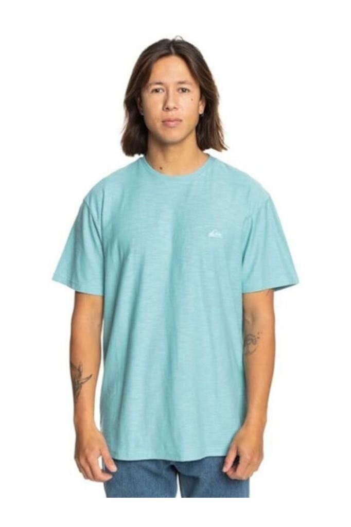Quiksilver Slub Roundneck Erkek Tişört Turkuaz EQYKT04377-AQSK