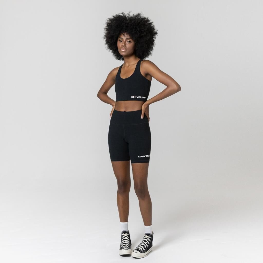 Converse Wordmark Kadın Siyah Bra Top - 10024540.001