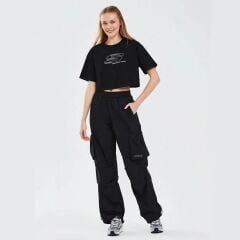 Skechers W Micro Wide Leg Pant Kadın Eşofman Altı Siyah S2510121-001