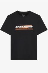 Skechers M Lightweight Graphic Erkek Tişört Siyah S2510164-001
