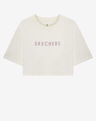 Skechers W Crop Fit Graphic Tee Kadın Tişört Beyaz S2510147-102