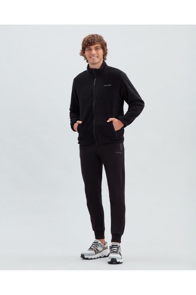 Skechers M Turtle Neck Full Zip Polar Erkek Siyah Polar S212171-001