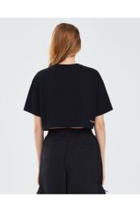 Skechers Graphic T-shirt W Short Sleeve Kadın Siyah Tshirt S241014-035