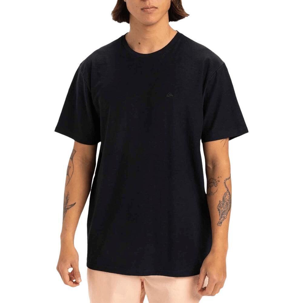 Quiksilver Slub Roundneck Erkek Tişört Siyah EQYKT04377-KVJ0