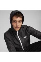 Puma Ess Solid Windbreaker Erkek Rüzgarlık Siyah 84748452