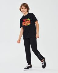 Skechers Graphic Tee B Short Sleeve Erkek Çocuk Siyah Tshirt SK241019-001