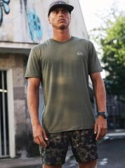 Quicksilver Caecilian T-Shirt Erkek - Açık Yeşil - EQYZT08292 6490