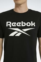 Reebok IDENTITY STACKED L Siyah Erkekl T-Shirt II8109