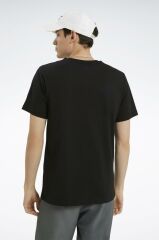 Reebok IDENTITY STACKED L Siyah Erkekl T-Shirt II8109