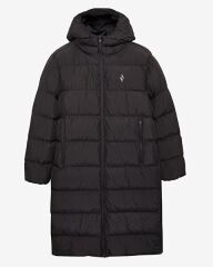 Skechers W Outerwear Puffer Jacket Kadın Mont Uzun Siyah S242132-001
