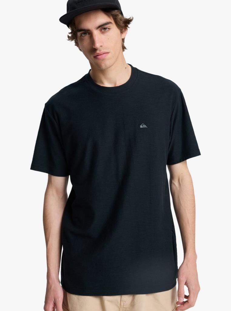 Quiksilver Slub Roundneck - Short Sleeve Erkek Antrasit T-Shirt - EQYKT04391 11783