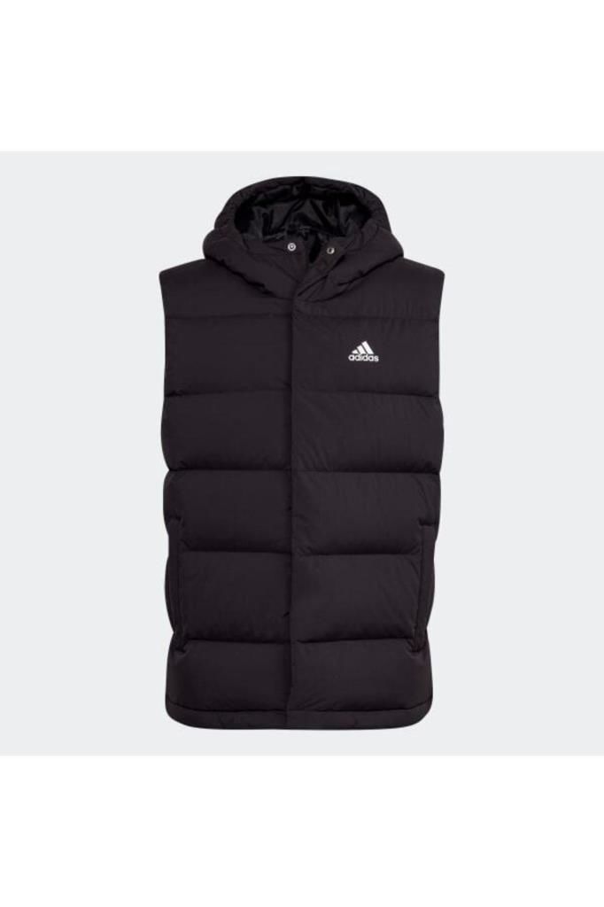 Adidas Helionic Hooded Down Yelek - Siyah