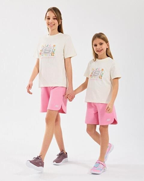 Skechers G Regular Fit Graphic Kız Çocuk Tişört Beyaz SK2510115-102