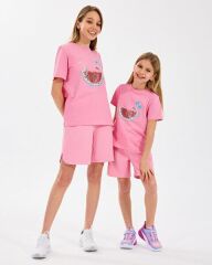 Skechers G Regular Fit Graphic Kız Çocuk Tişört Pembe SK2510132-610