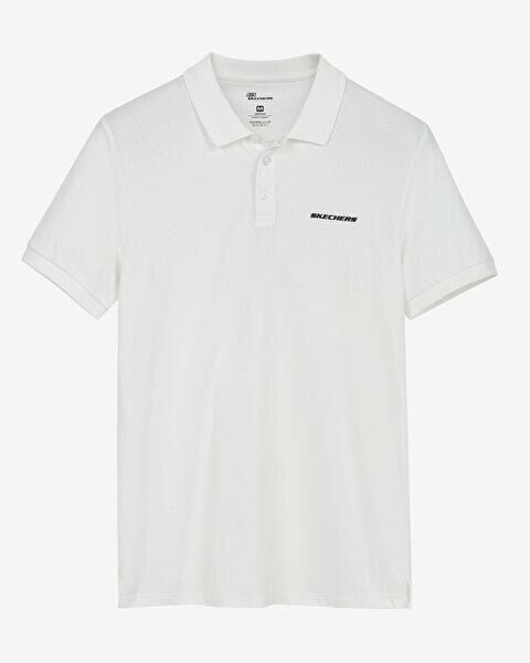 Skechers Polo M Short Sleeve Erkek Polo Yaka Tişört Beyaz S211800-102