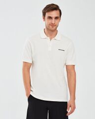 Skechers Polo M Short Sleeve Erkek Polo Yaka Tişört Beyaz S211800-102