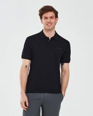 Skechers Polo M Short Sleeve Erkek Polo Yaka Tişört Siyah S211800-001