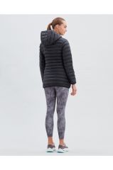 Skechers W Essential Midi Lenght Hooded Jacket Kadın Siyah Mont - S212276-001