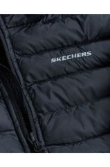 Skechers W Essential Midi Lenght Hooded Jacket Kadın Siyah Mont - S212276-001