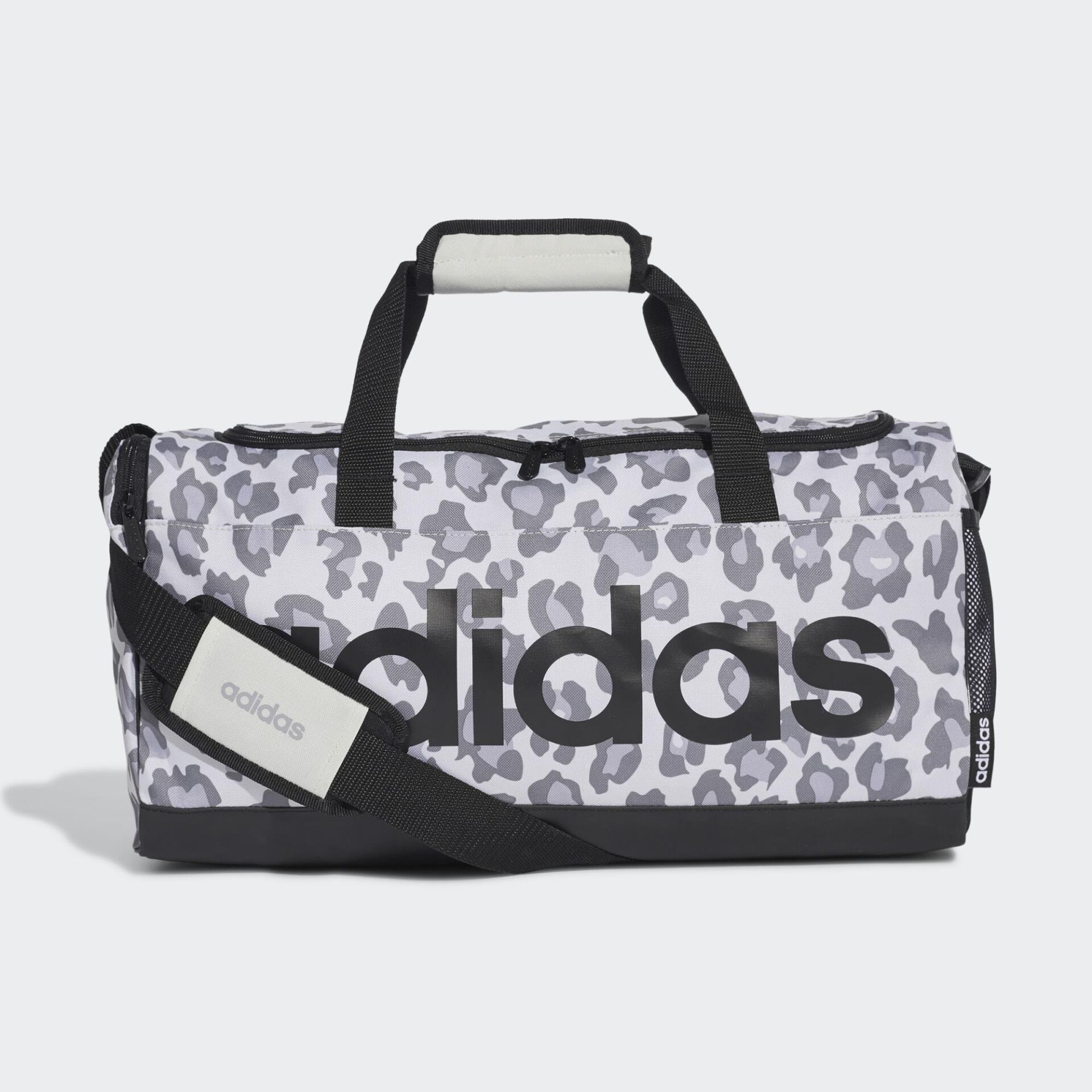 Adidas GE1231 Linear Leopard Duffel Çanta - Küçük Boy - Gri