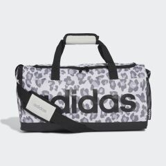 Adidas GE1231 Linear Leopard Duffel Çanta - Küçük Boy - Gri