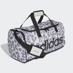 Adidas GE1231 Linear Leopard Duffel Çanta - Küçük Boy - Gri