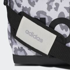 Adidas GE1231 Linear Leopard Duffel Çanta - Küçük Boy - Gri