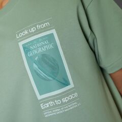 adidas Nat Geo Aeroready Graphic Tee Erkek Tişört Yeşil JD5963