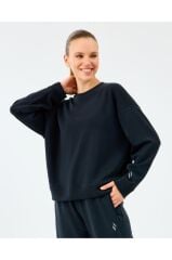 Skechers W Lounge Loose Crew Neck Sweatshirt Kadın Sweatshirt Siyah S2510052-3817