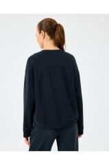 Skechers W Lounge Loose Crew Neck Sweatshirt Kadın Sweatshirt Siyah S2510052-3817